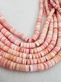 Queen Conch Shell Heishi Beads • 5-8 mm Graduate Size • Length 40 cm • AAA Quality • Natural Pink Queen Conch Shell Beads