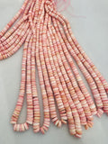 Queen Conch Shell Heishi Beads • 5-8 mm Graduate Size • Length 40 cm • AAA Quality • Natural Pink Queen Conch Shell Beads