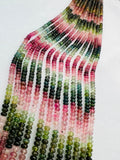 Multi tourmaline 4.5MM Roundel beads. Fine quality beads , Length 17 Inch, origin Tanzania, Genuine tourmaline beads, multi tourmaline beads