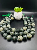 Undersea Green Hair Agate Round Beads 20 MM - Length 40 cm - AAA Quality- Rare Available Beads - 100% Natural