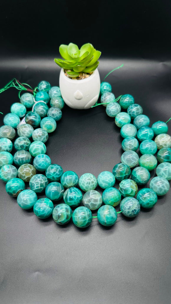 Peacock Agate Round Beads 20 mm Size - Length 40 cm - AAA Quality- Rare Available Beads - 100% Natural