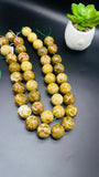 Green Serpentine Round Beads 20 MM - Length 40 cm - AAA Quality- Rare Available Beads - 100% Natural