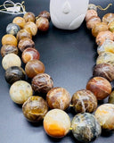 Green Opal Round Beads 20 mm Size - Length 40 cm - AAA Quality- Rare Available Beads - 100% Natural