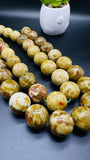 Green Serpentine Round Beads 20 MM - Length 40 cm - AAA Quality- Rare Available Beads - 100% Natural