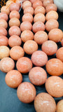 Peach Calcite Round Beads 20 MM - Length 40 cm - AAA Quality- Rare Available Beads - 100% Natural