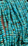 Turquoise Roundel Beads 5 mm size AA+ Quality- Natural Turquoise - Length 40 cm - Turquoise Rondelle Beads