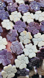 Wampum Quahog Shell Flower Beads • 12x12 mm Size • 4 Petal flower Double Side Carving • 40 cm Length • AAA Quality • Natural Wampum Shell