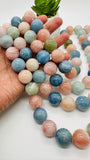 Morganite Round Beads - 18 mm Size - AAA Quality- Rare Beads - Natural Morganite Beads Big Size- Length 40 cm
