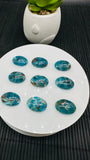 Apatite Cabochon 13x18 mm Size • Pack of 2 Pcs • AAA Quality • Apatite Oval Cabochons