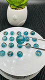 Apatite Cabochon 14 mm Size • Pack of 2 Pcs • AAA Quality  • Apatite Round Cabochons