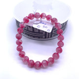 Rhodonite Bracelet 8 mm size Code# R1 • AAAA Quality • Natural Larimar Round Bracelet- Length 7.50 Inch