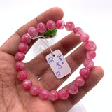 Rhodonite Bracelet 8 mm size Code# R3 • AAAA Quality • Natural Rhodonite Round Bracelet- Length 7.50 Inch