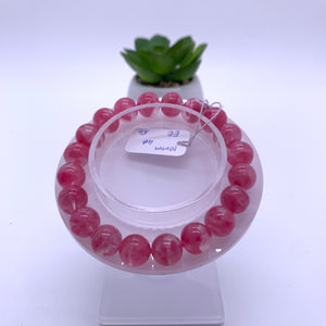 Rhodonite Bracelet 10 mm size Code# R6 • AAAA Quality • Natural Larimar Round Bracelet- Length 7.50 Inch