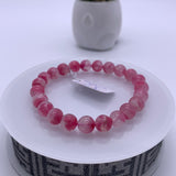 Rhodonite Bracelet 8 mm size Code# A1 • AAA+ Quality • Natural Larimar Round Bracelet- Length 7.50 Inch