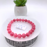 Rhodonite Bracelet 8 mm size Code# B2 • AAA Quality • Natural Larimar Round Bracelet- Length 7.50 Inch