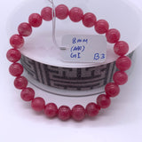 Rhodonite Bracelet 8 mm size Code# B3 • AAA Quality • Natural Larimar Round Bracelet- Length 7.50 Inch