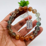 Sunstone Bracelet 10 mm size- Code #S5  -AAA Quality - Natural Sunstone Round Bracelet - Length 7.5 Inch