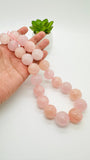 Morganite Round Beads 20 mm Size - CODE #M2- AAAA Quality- Rare Beads - Natural Morganite Beads Big Size- Length 40 cm