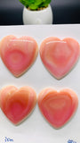 Queen Conch Shell Heart Cabs • 35 mm Size • Pack of 1 Piece • AAA Quality• Flat Back Queen Conch Cabochons