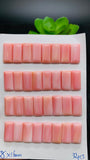 Queen Conch Shell Rectangle Cabs • 8x16 mm Size • Pack of 2 Pcs • AAA Quality • Flat Back • Queen Conch Cabochons