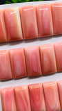 Queen Conch Shell Rectangle Cabs • 12x24 mm Size • Pack of 1 Pc • AAA Quality • Flat Back • Queen Conch Cabochons