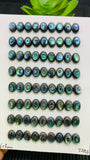 Abalone Shell 5X7MM Oval Cabs- Pack of 5 Pcs- AAAA Quality- Natural Abalone Cabochons