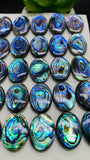 Abalone Shell Oval Cabs- 13x18 mm Size- Pack of 2 Pcs- AAAA Quality- Natural Abalone Cabochons