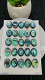 Abalone Shell Oval Cabs- 12x16 mm Size- Pack of 2 Pcs- AAAA Quality- Natural Abalone Cabochons