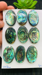 Abalone Shell Oval Cabs- 20x30 mm Size- Pack of 1 Pc- AAAA Quality-  Natural Abalone Cabochons