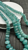 Grandidierite Faceted Roundel Beads- 6-11 mm size - 5A+ Quality - Length 17'' - Natural Grandidierite Rondelle Beads- Rare Beads