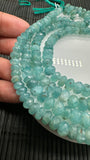 Grandidierite Faceted Roundel Beads- 5-10 mm size - 5A Quality - Length 17'' - Natural Grandidierite Rondelle Beads
