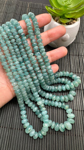 Grandidierite Faceted Roundel Beads- 5-10 / 6-11 mm size - 4A+ Quality - Length 17'' - Natural Grandidierite Rondelle Beads