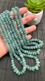 Grandidierite Faceted Roundel Beads- 5-10 / 6-11 mm size - 4A+ Quality - Length 17'' - Natural Grandidierite Rondelle Beads