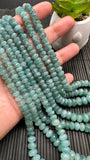 Grandidierite Faceted Roundel Beads- 5-10 / 6-11 mm size - 4A+ Quality - Length 17'' - Natural Grandidierite Rondelle Beads