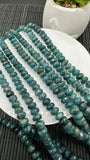 Grandidierite Faceted Roundel Beads- 6-12 mm size- Code G19 - 4A Quality - Length 17'' - Natural Grandidierite Rondelle Beads- Rare Beads