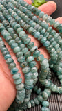 Grandidierite Faceted Roundel Beads- 6 to 10 mm size - Code G20- 3A+ Quality - Length 17'' - Natural Grandidierite Rondelle Beads