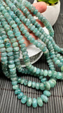 Grandidierite Faceted Roundel Beads- 6 to 10 mm size - Code G20- 3A+ Quality - Length 17'' - Natural Grandidierite Rondelle Beads