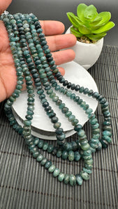Grandidierite Faceted Roundel Beads - 6-10mm size- CODE G24 - AA+ Quality - Length 17'' - Natural Grandidierite Rondelle Beads