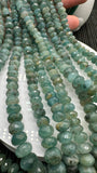 Grandidierite Faceted Roundel Beads- 6-10 / 6-12 mm size - AA+ Quality - Length 17'' - Natural Grandidierite Rondelle Beads