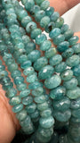 Grandidierite Faceted Roundel Beads - 6-12 mm size - Code G15- 4A+ Quality - Length 17'' - Natural Grandidierite Rondelle Beads