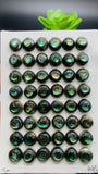 Abalone Shell Round Cabs- 10 mm Size- Pack of 4 Pcs- AAAA Quality- Natural Abalone Cabochons