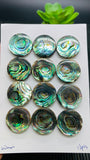 Abalone Shell Round Cabs- 20 mm Size- Pack of 1 Pc- AAAA Quality- Natural Abalone Cabochons