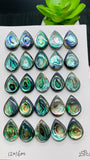 Abalone Shell Pear Cabs- 13X18 mm Size- Pack of 4 Pcs- AAAA Quality- Natural Abalone Cabochons