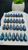 Abalone Shell Pear Cabs- 9x20 mm Size- Pack of 4 Pcs- AAAA Quality-  Natural Abalone Cabochons