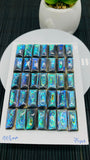 Abalone Shell Rectangle Cabs- 9x18 mm Size- Pack of 2 Pcs- AAAA Quality-  Natural Abalone Cabochons