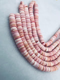 Queen Conch Shell Heishi Beads • 5-8 mm Graduate Size • Length 40 cm • AAA Quality • Natural Pink Queen Conch Shell Beads