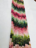 Multi tourmaline 4.5MM Roundel beads. Fine quality beads , Length 17 Inch, origin Tanzania, Genuine tourmaline beads, multi tourmaline beads