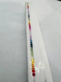 Multi Sapphire round cut 2.5 mm, - AAA Quality- Multi Sapphire for bracelet. 5.45 carat weight.