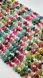 Tourmaline Faceted Drop Beads- 3.5x 6 mm Size- AAA Quality - 6 Inch length - Natural Multi Tourmaline Briolettes