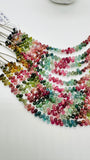 Tourmaline Drop Beads - 3X5 mm Size - AAA Quality - 6 Inch length - Natural Multi Tourmaline Briolette